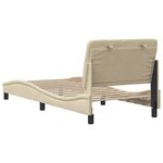 vidaXL Cadre de lit sans matelas crème 90x190 cm tissu