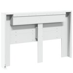vidaXL Cabinet de Tête de Lit avec LED Blanc 160 x 16 5 x 103 5 cm