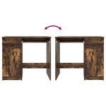 vidaXL Bureau chêne fumé 86x49x76 cm bois d'ingénierie