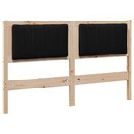 vidaXL Tête de lit capitonnée Marron 140 cm Pin massif