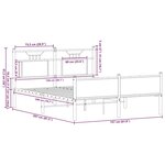 vidaXL Cadre de lit sans matelas chêne marron 150x200 cm