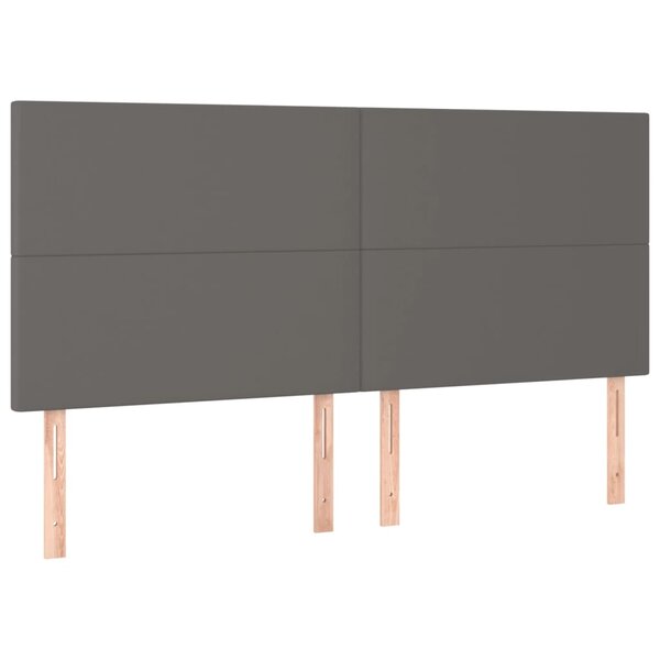 vidaXL Tête de lit Gris 180x5x118/128 cm Similicuir
