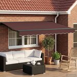 vidaXL Auvent rétractable électrique Marron et anthracite 3 x 2 5 m