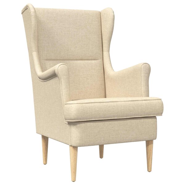 vidaXL fauteuil Crème tissu
