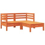 vidaXL Canapé de jardin avec coussins et repose-pied 2 places