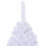 vidaXL Sapin de Noël artificiel moitié avec support blanc 180 cm PVC