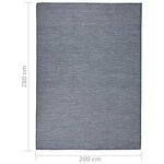 vidaXL Tapis à tissage plat d'extérieur 200x280 cm Bleu