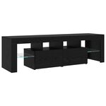 Meubles TV vidaXL 3 Pièces avec lumières LED Chêne noir Bois d'ingénierie