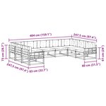 vidaXL Ensemble de canapés d'extérieur 9 pc Naturel et Beige