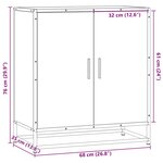vidaXL Buffet chêne sonoma 68x35x76 cm bois d'ingénierie et métal