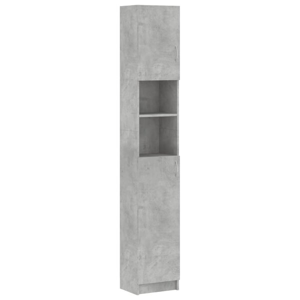 vidaXL Armoire salle de bain Gris béton 32x25 5x190 cm Bois ingénierie