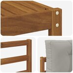 vidaXL Ensemble de canapés d'extérieur 6 Pièces Naturel et gris clair