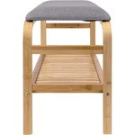 Banc en bambou avec coussin fabric