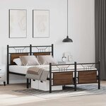 vidaXL Cadre de lit sans matelas chêne marron 120x200 cm
