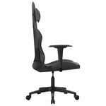 vidaXL Chaise de jeu Noir et gris Similicuir
