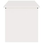 vidaXL Boîte de Rangement Extérieure Blanc 100 x 50 5 x 50 cm Acier