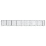vidaXL Panier gabion avec couvercle 850x100x100 cm fer galvanisé