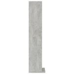 vidaXL Armoire à CD Gris béton 21x20x88 cm Bois d'ingénierie