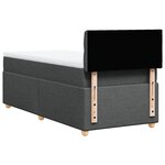 vidaXL Sommier à lattes de lit avec matelas Gris foncé 80x200 cm Tissu