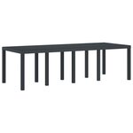 vidaXL Table de jardin pour repas Anthracite 250 x 100 x 73 cm