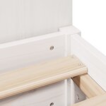 vidaXL Lit bibliothèque sans matelas blanc 150x200 cm bois pin massif