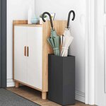 vidaXL Porte-parapluie avec stockage Noir 28 x 12 x 41 cm Acier