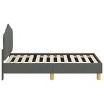 vidaXL Cadre de lit pour tout-petit avec tête de lit Gris foncé Tissu