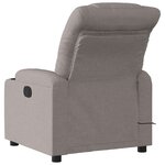 vidaXL Fauteuil de massage inclinable Taupe Tissu