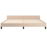 vidaXL Cadre de lit sans matelas cappuccino 200x200 cm similicuir