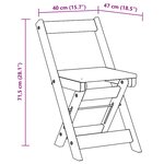 vidaXL Chaises à manger pliables lot de 4 Corona bois de pin massif