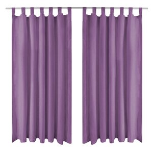 vidaXL Rideau occultant avec boucles 2 Pièces 140 x 225 cm Lilas