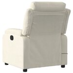 vidaXL Fauteuil de massage inclinable crème velours