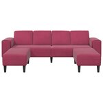 vidaXL Canapé de salon 3 Pièces Bordeaux 250 x 188 x 76 cm