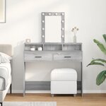 vidaXL Table de Toilette Gris 100 x 41 x 140 cm Bois d'ingénierie