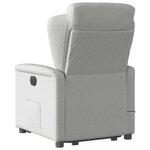 vidaXL Fauteuil de massage inclinable gris nuage tissu