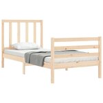 vidaXL Cadre de lit sans matelas bois de pin massif