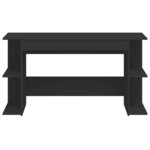 vidaXL Bureau noir 140x50x75 cm bois d'ingénierie