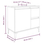 vidaXL Armoire de salle de bain noir 65x33x60 cm bois d'ingénierie