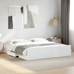 vidaXL Cadre de lit avec tiroirs sans matelas blanc 180x200 cm