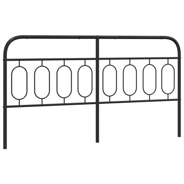 vidaXL Tête de lit de remplacement métal noir 160 cm