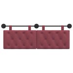 vidaXL Tête de lit suspendue Bordeaux Tissu