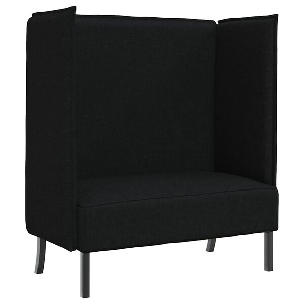 vidaXL Canapé à Haut Dossier 101cm Noir tissu
