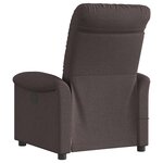 vidaXL Fauteuil de massage inclinable Marron foncé Tissu