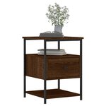 vidaXL Tables de chevet 2Pièces chêne marron 40x42x56cm bois d'ingénierie