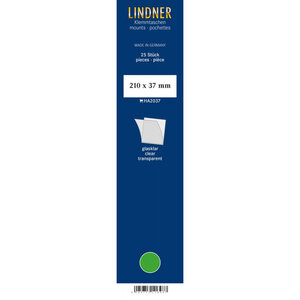 Bandes simple soudure 210 x 37 mm pour timbres-poste. Fond - Transparent
