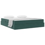 vidaXL Lit avec rangement et matelas Vert foncé 180 x 200 cm Velours