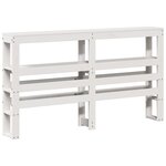 vidaXL Tête de lit avec étagères blanc 150 cm bois massif de pin