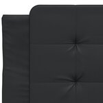 vidaXL Lit avec matelas noir 90x190 cm similicuir