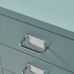 Caisson de bureau armoire meuble de rangement à roulettes avec 5 tiroirs 69 x 28 x 41 cm vert menthe 03_0009108