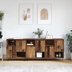 vidaXL Buffet 3 Pièces Bois ancien 60 x 35 x 70 cm